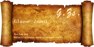 Glazer Zseni névjegykártya
